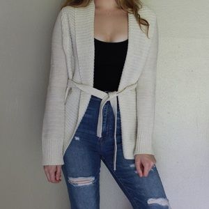 AMBIANCE - Gold + Cream Christmas Cardigan